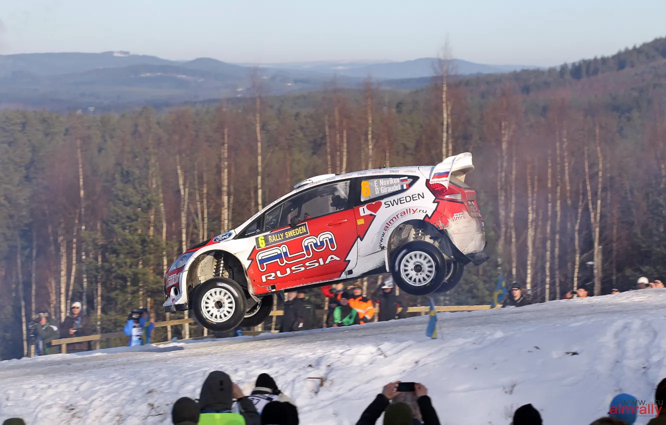Фото обои Car, ford, cars, rally, WRC, snow, machinery