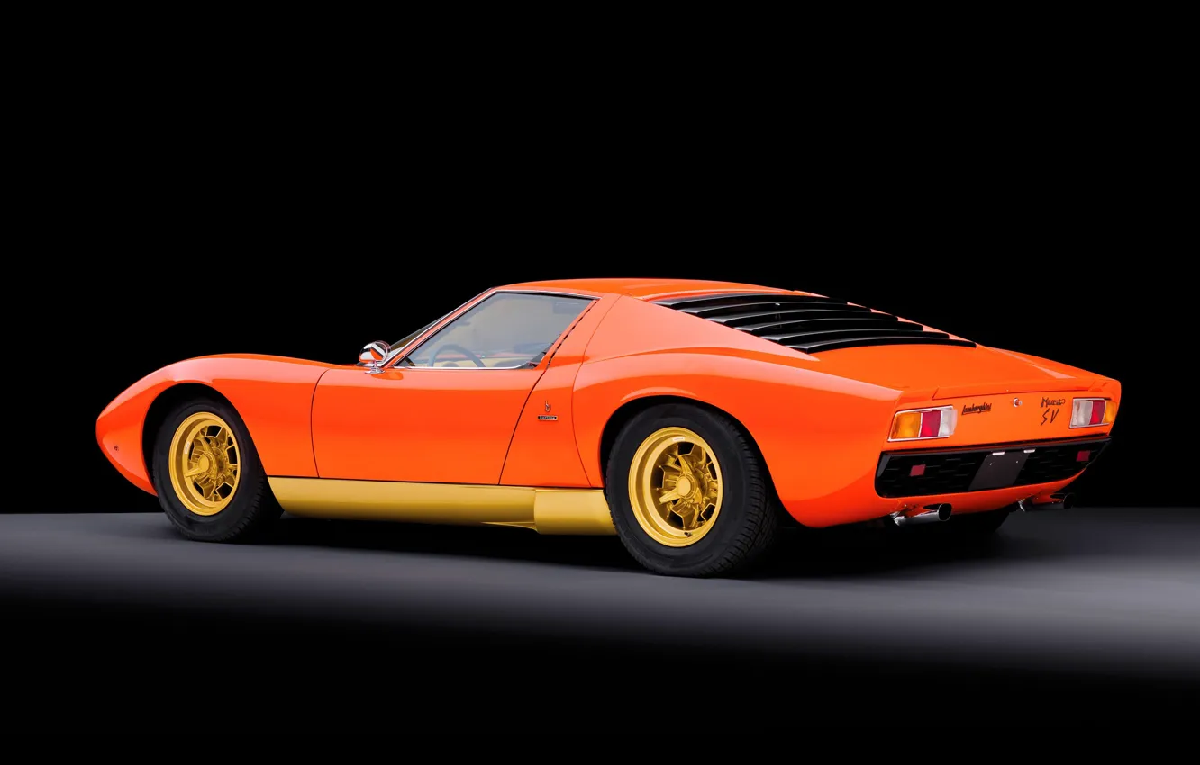 Фото обои Авто, Lamborghini, Машина, Оранжевый, 1971, Апельсин, Автомобиль, Supercar