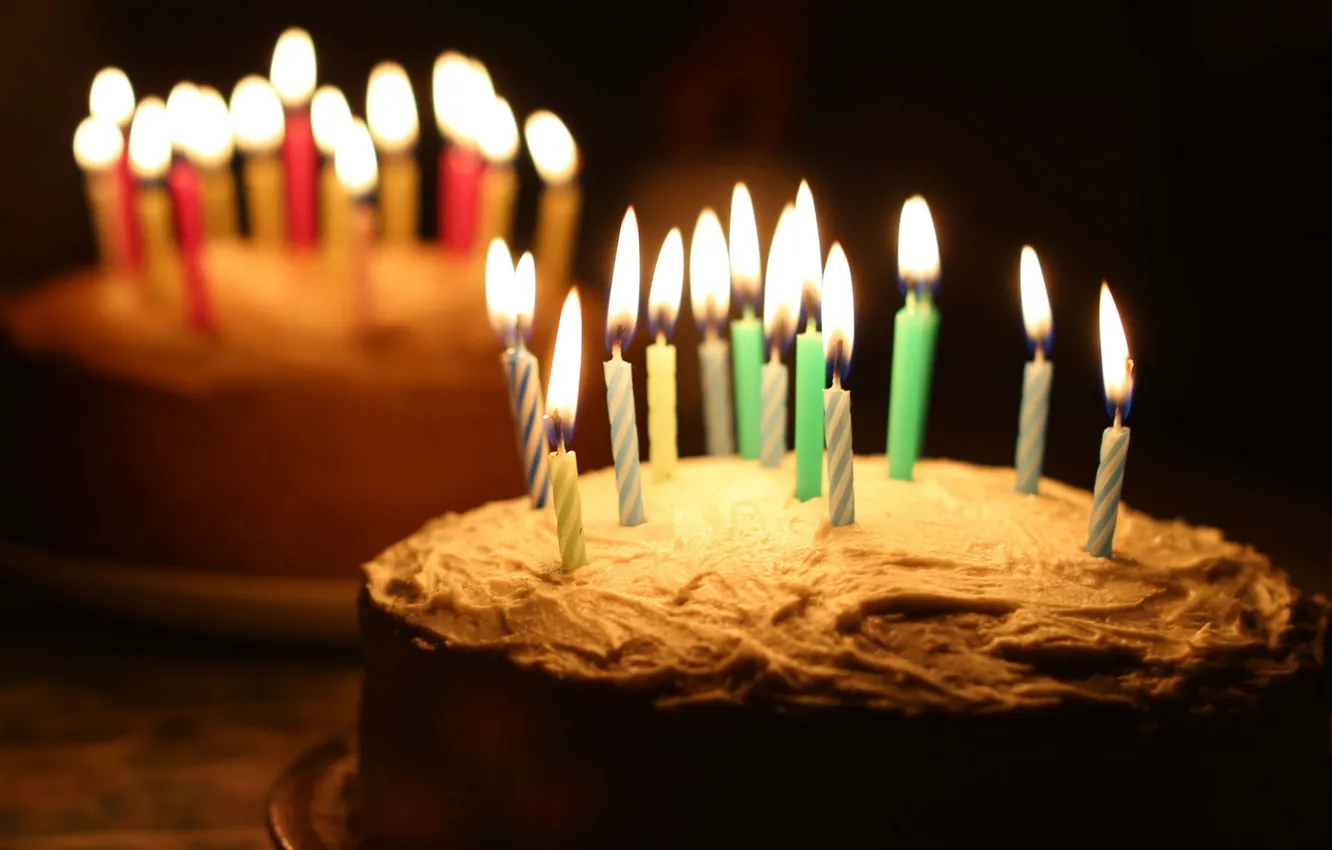 Фото обои праздник, торт, Happy Birthday, свечки