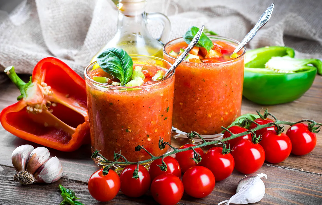 Фото обои сок, перец, овощи, помидоры, смузи
