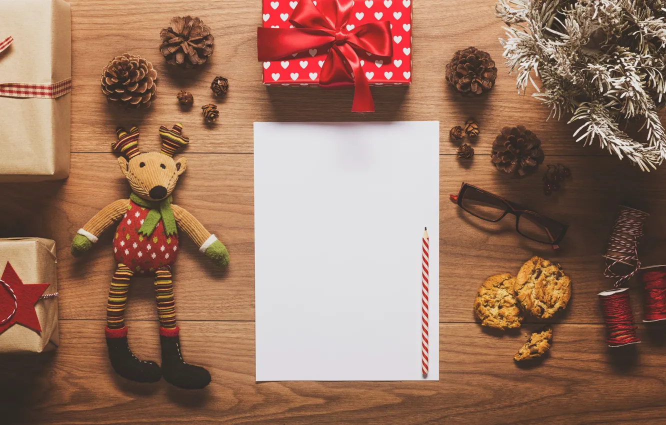 Фото обои ветки, бумага, праздник, игрушка, новый год, рождество, ель, олень