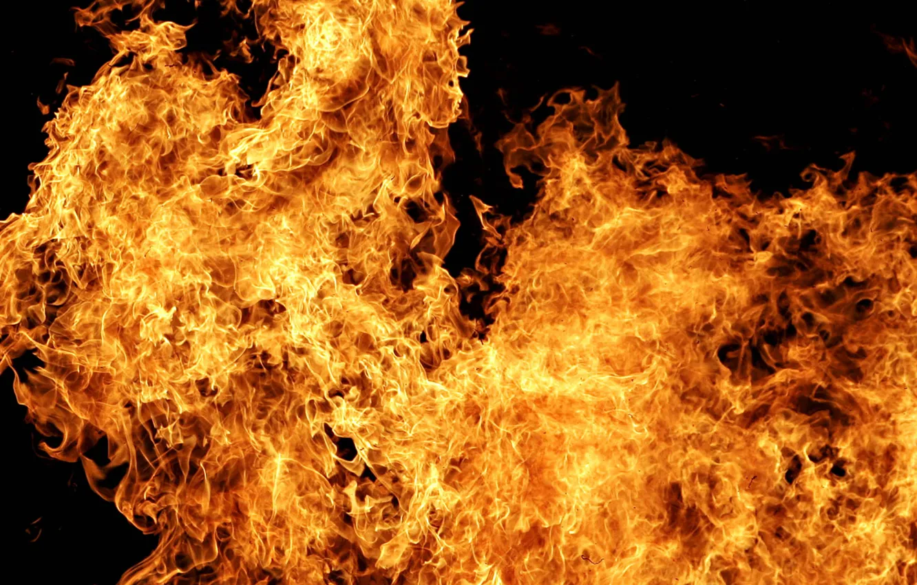 Фото обои фон, огонь, пламя, черный, языки, пламени