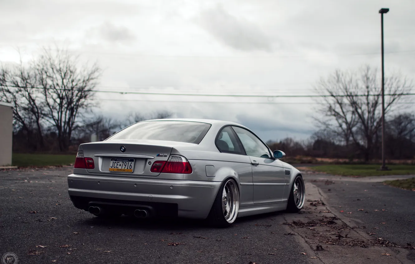 Фото обои бмв, купе, BMW, серая, E46