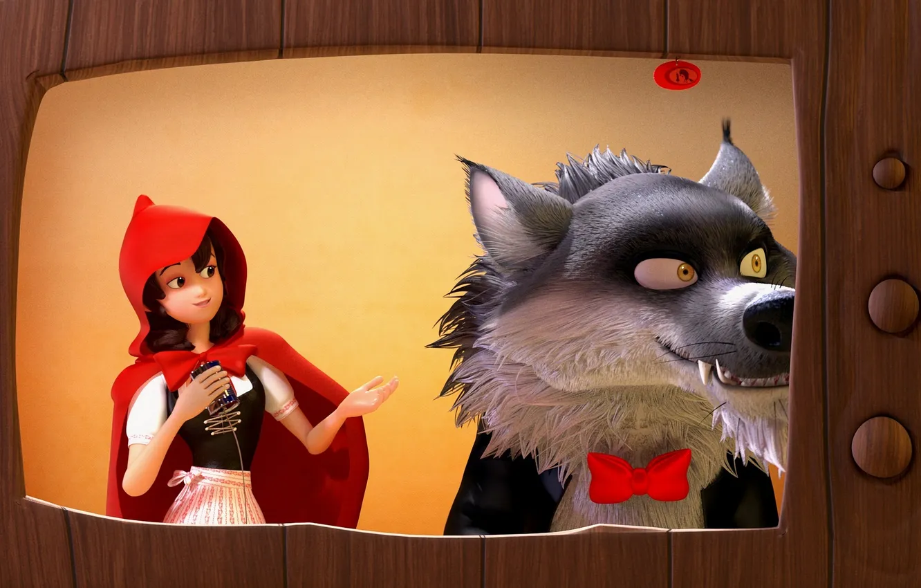 Фото обои мультфильм, волк, красная шапочка, приключение, 7-ой гном, Der 7bte Zwerg