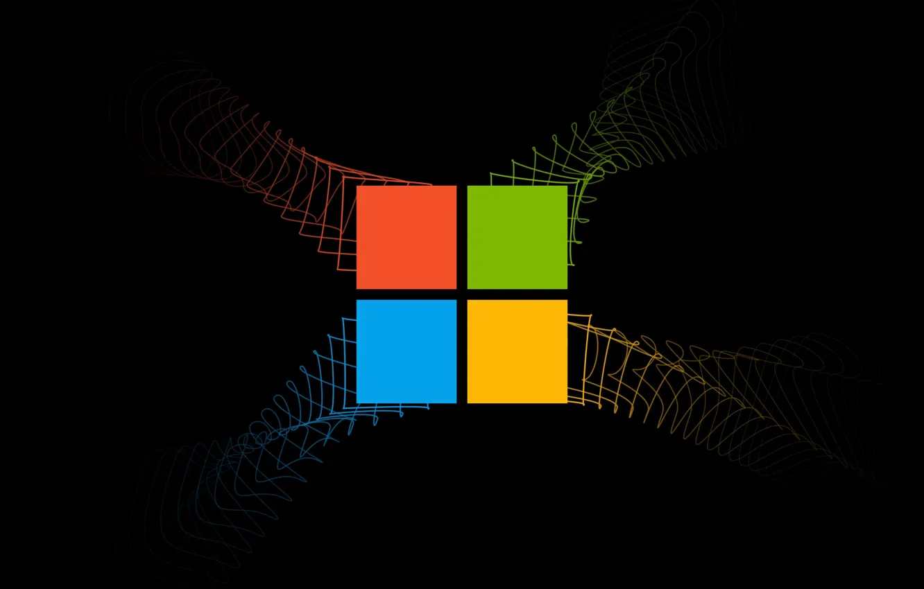 Фото обои abstract, Microsoft, logo, lines