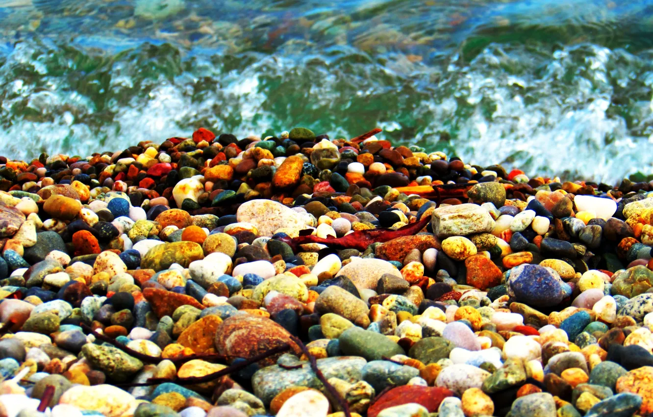 Фото обои море, волны, камни, Логинов
