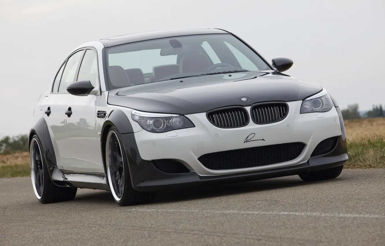 Фото обои BMW, седан, спереди, G-Power, 2009, V10, E60, BMW M5