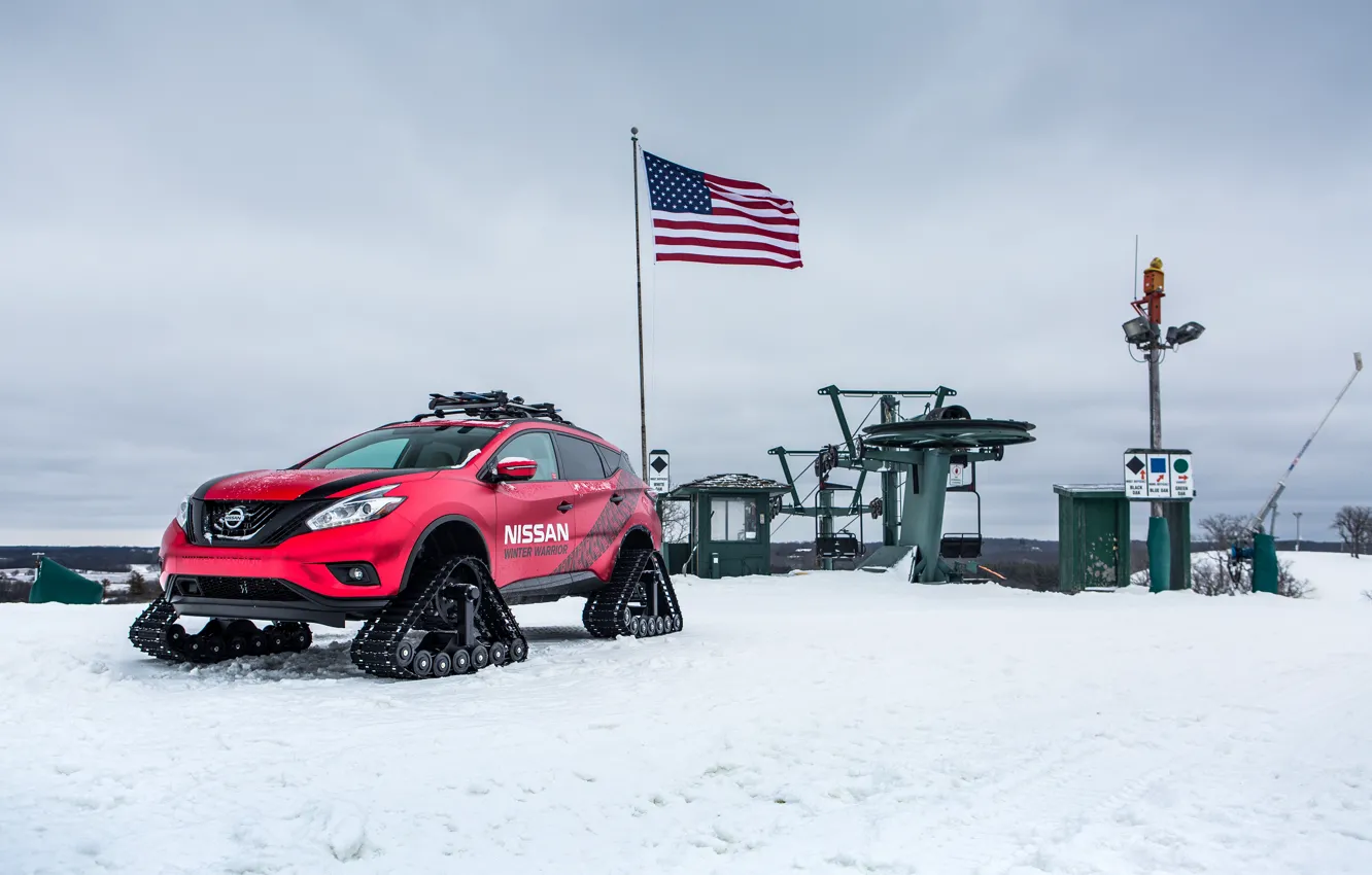 Фото обои зима, Concept, снег, Аляска, США, Nissan, Murano, '2016