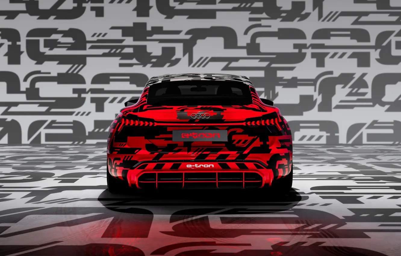 Фото обои Audi, купе, 2018, корма, e-tron GT Concept, четырёхдверное