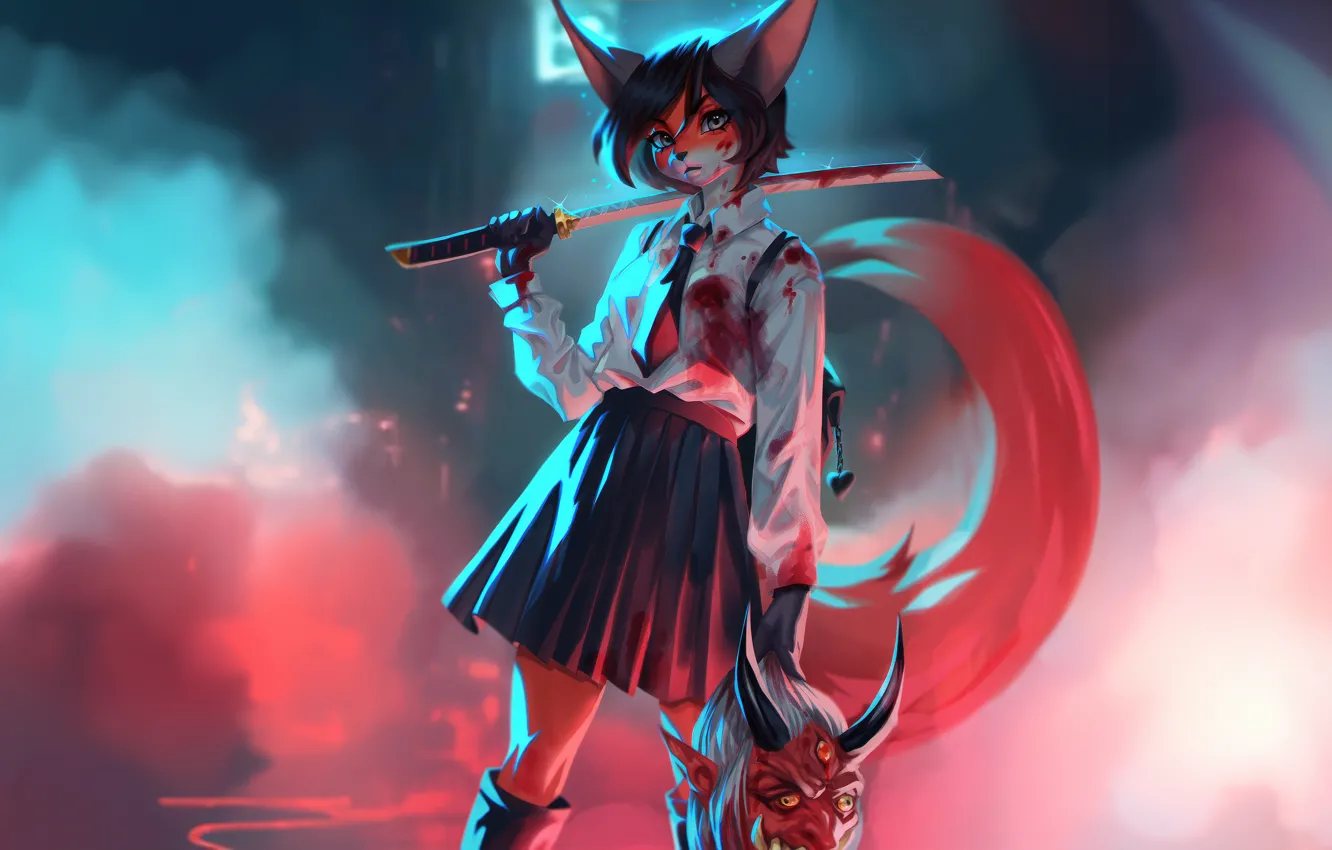 Фото обои demon, anime, slayer