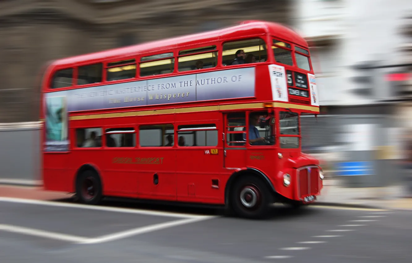 Фото обои Лондон, автобус
