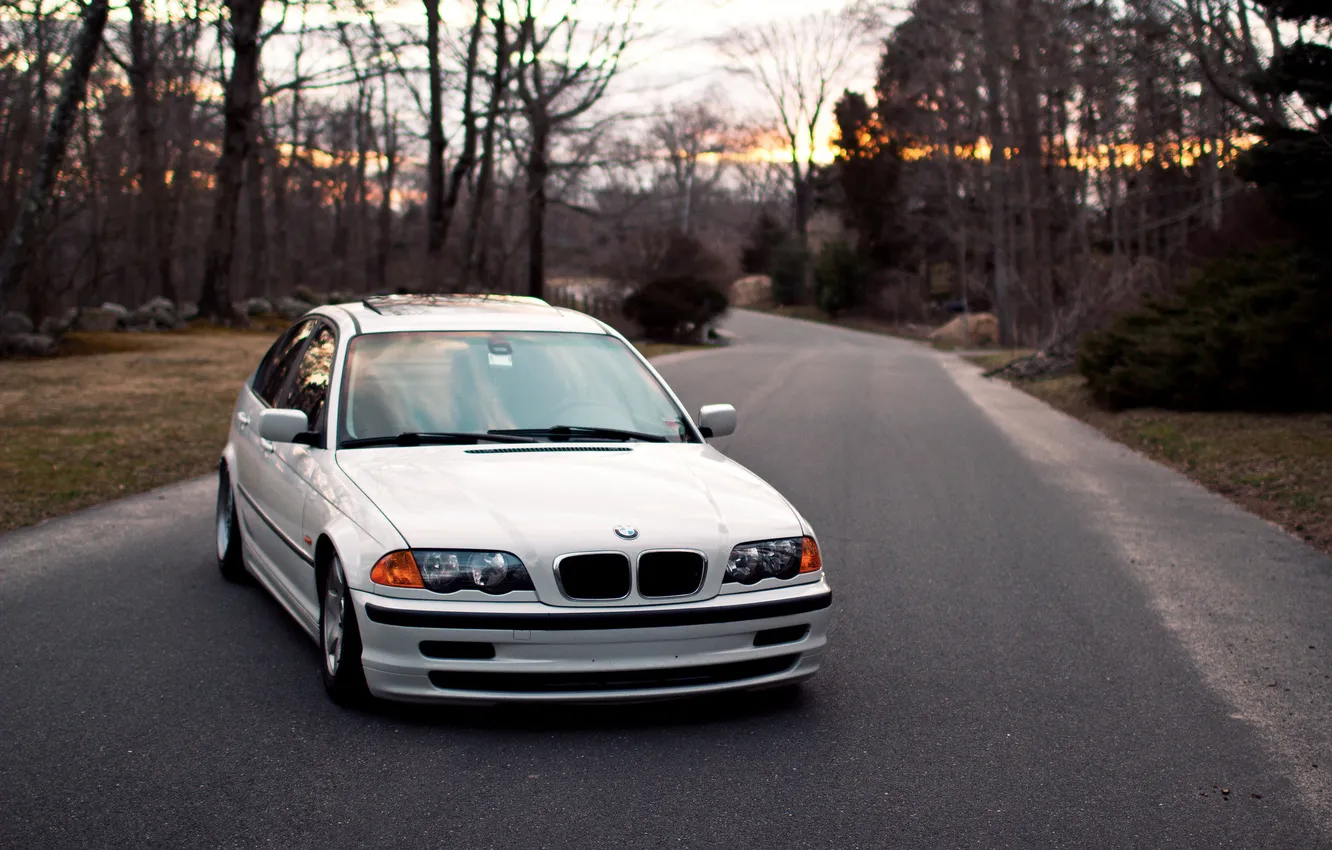 Фото обои бмв, BMW, белая, E46, 325i