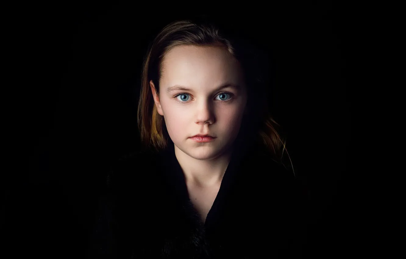 Фото обои фон, портрет, девочка