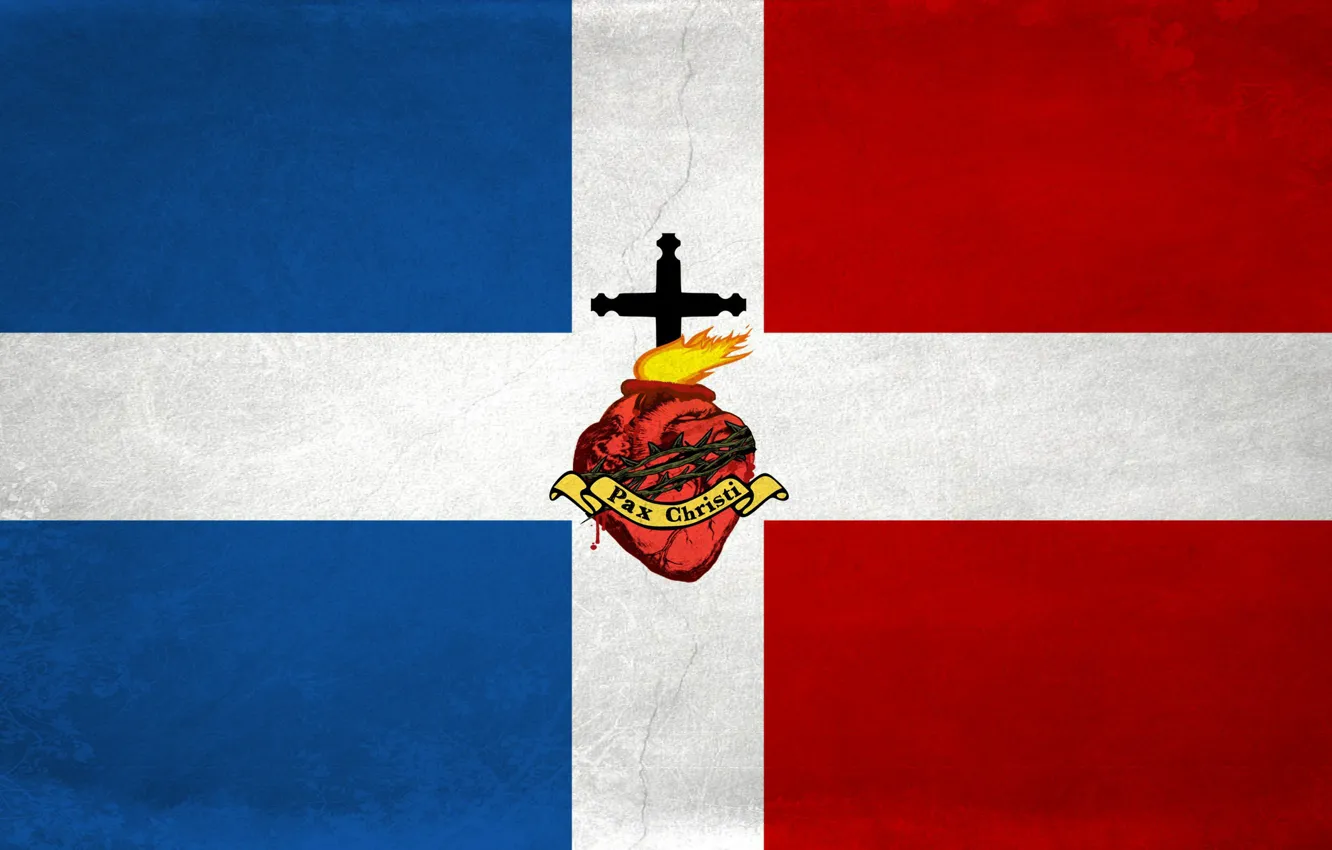 Фото обои heart, texture, France, grunge, jesus christ, flag