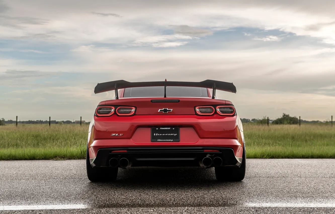 Фото обои Chevrolet, Camaro, Hennessey, rear view, Hennessey Chevrolet Camaro ZL1 The Exorcist