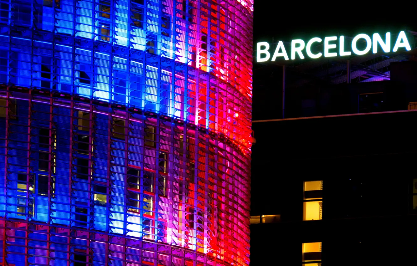 Фото обои ночь, Испания, night, Барселона, Barcelona, Spain, Каталония, Catalonia