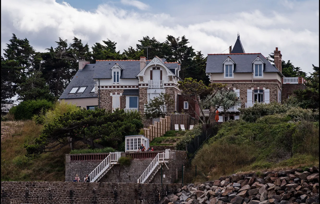 Фото обои природа, дом, Франция, house, nature, France, Бретань, Breizh