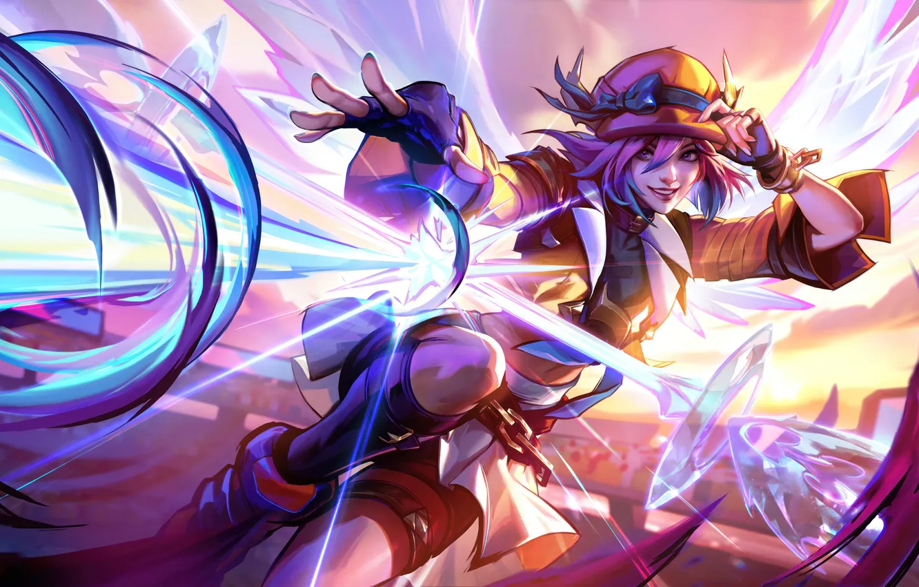 Фото обои Lux, League of Legends, Skin, LoL, Video Game, Splash Art, Soul Fighter
