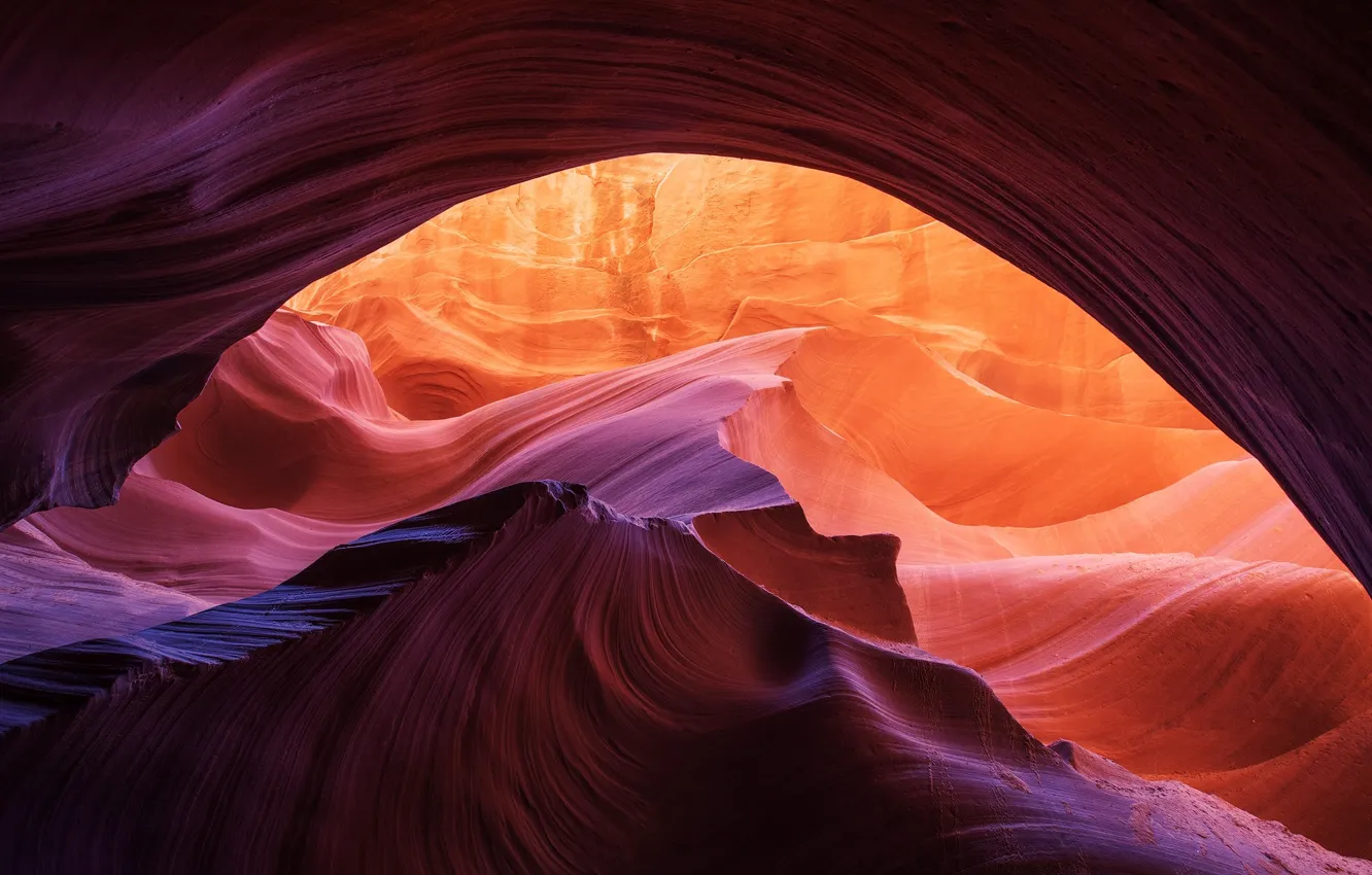 Фото обои свет, природа, скалы, текстура, каньон Антилопы