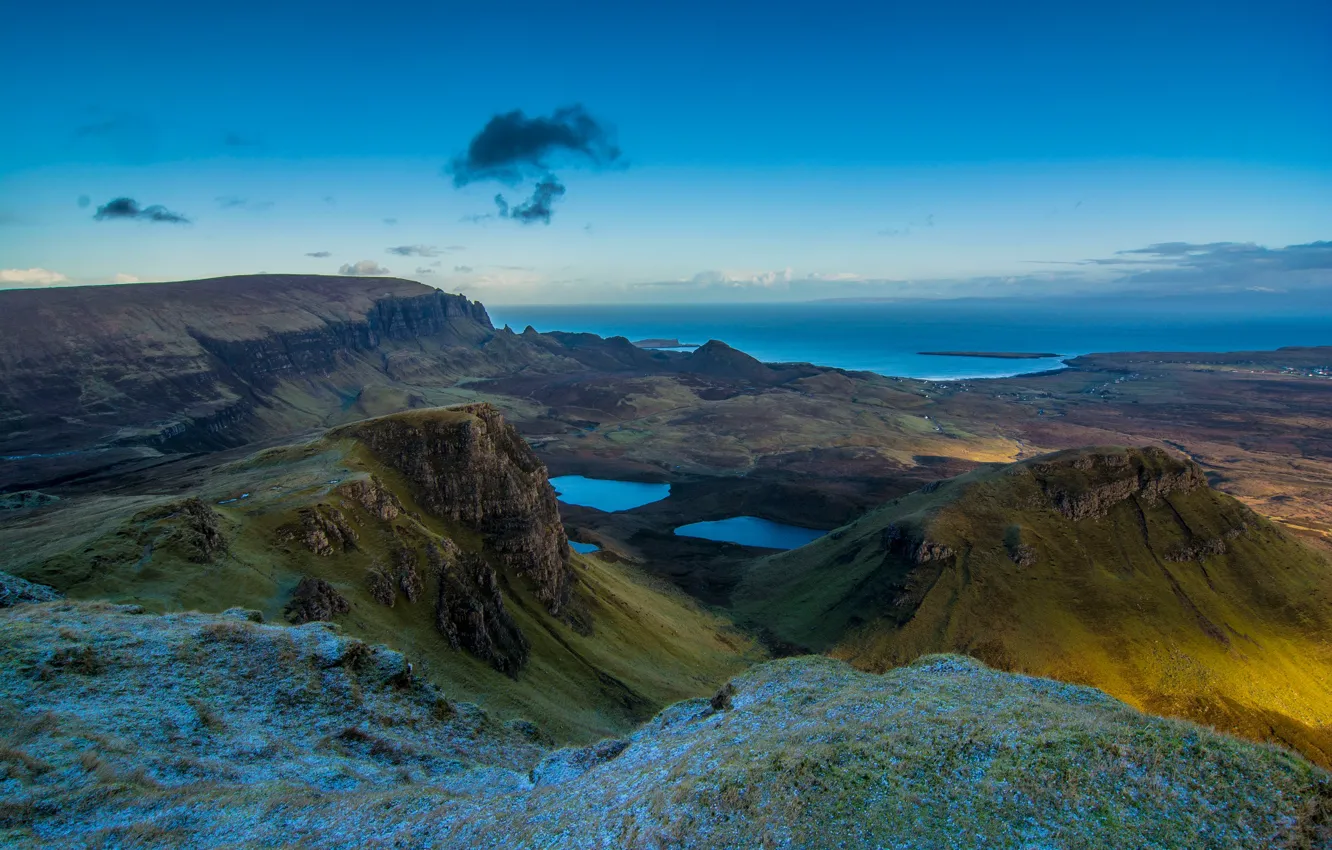 Фото обои море, горы, природа, Шотландия