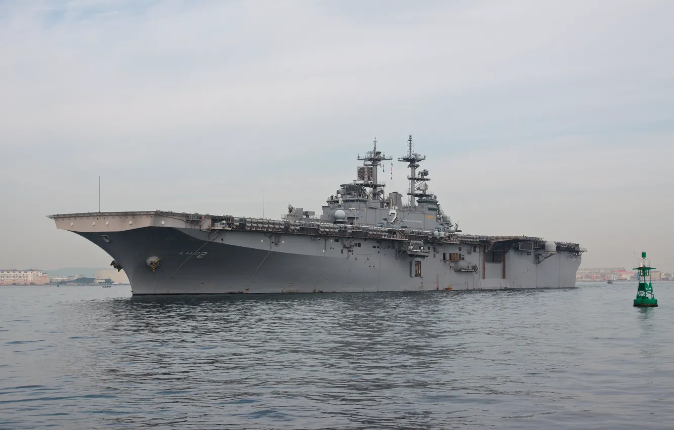 Фото обои бухта, Эссекс, универсальный, LHD-2, USS Essex, десантный корабль