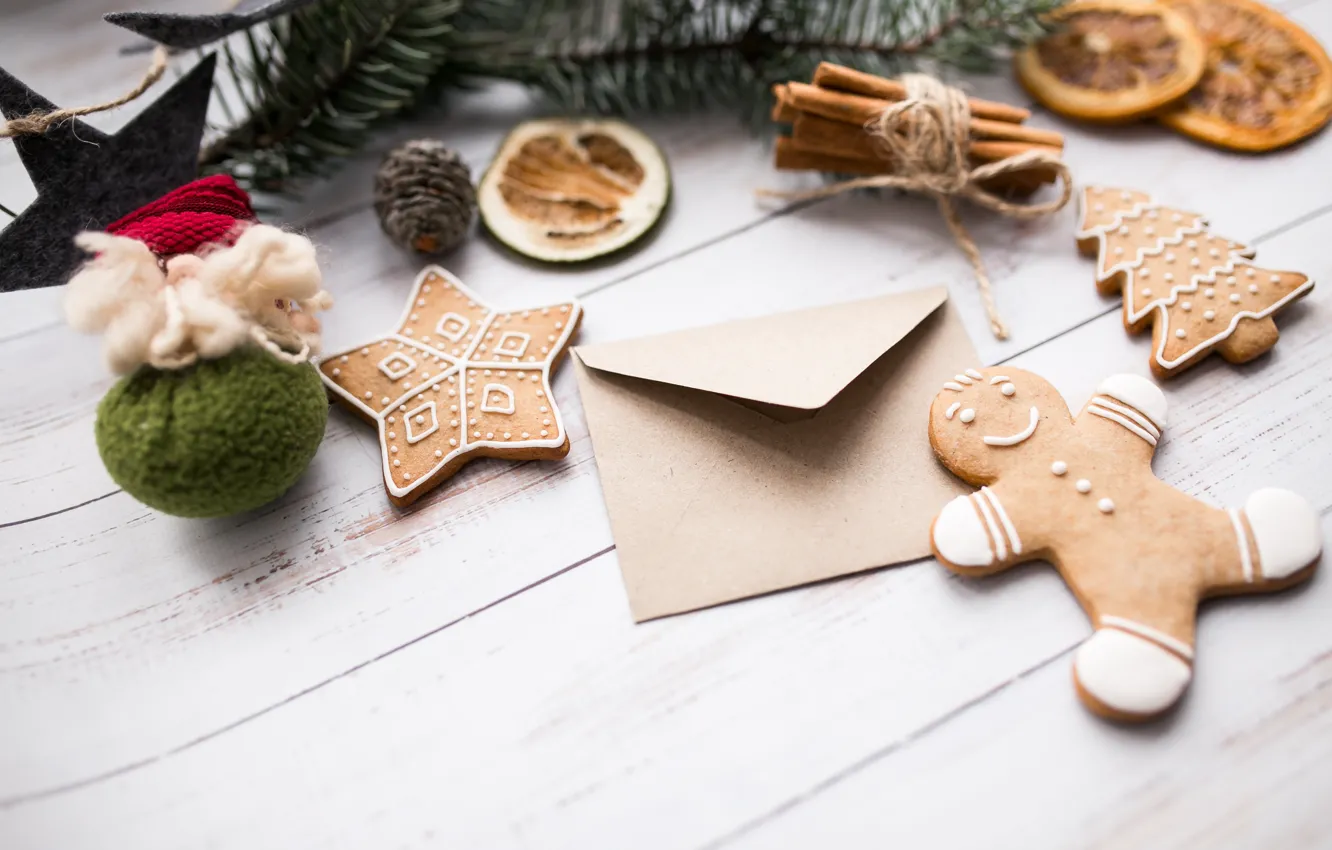 Фото обои украшения, Новый Год, печенье, Рождество, Christmas, wood, New Year, cookies