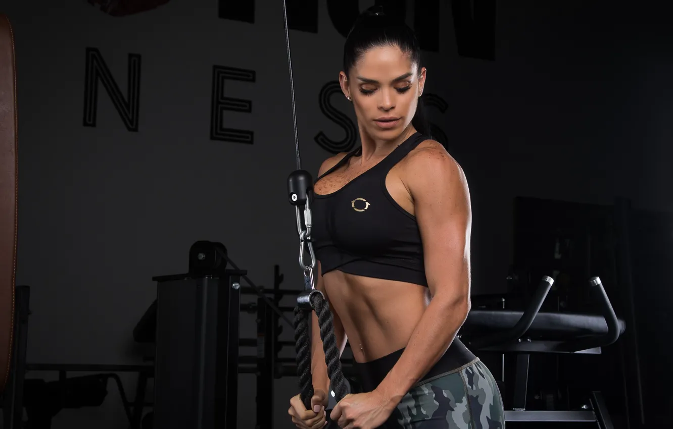 Фото обои brunette, workout, fitness, Michelle Lewin