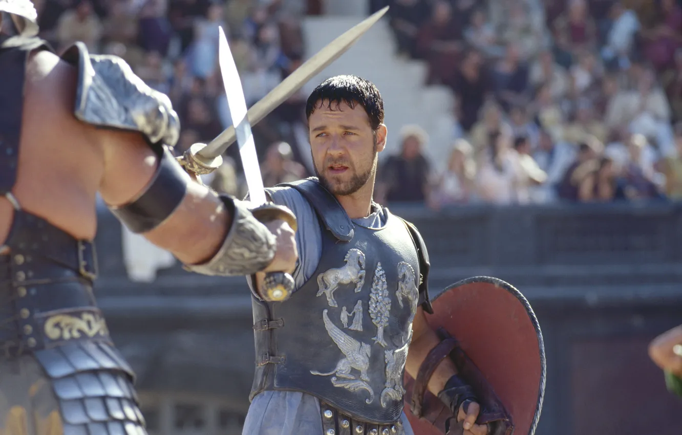 Фото обои Gladiator, Максимус, Maximus, Рассел Кроу, Russell Crowe, Гладиатор