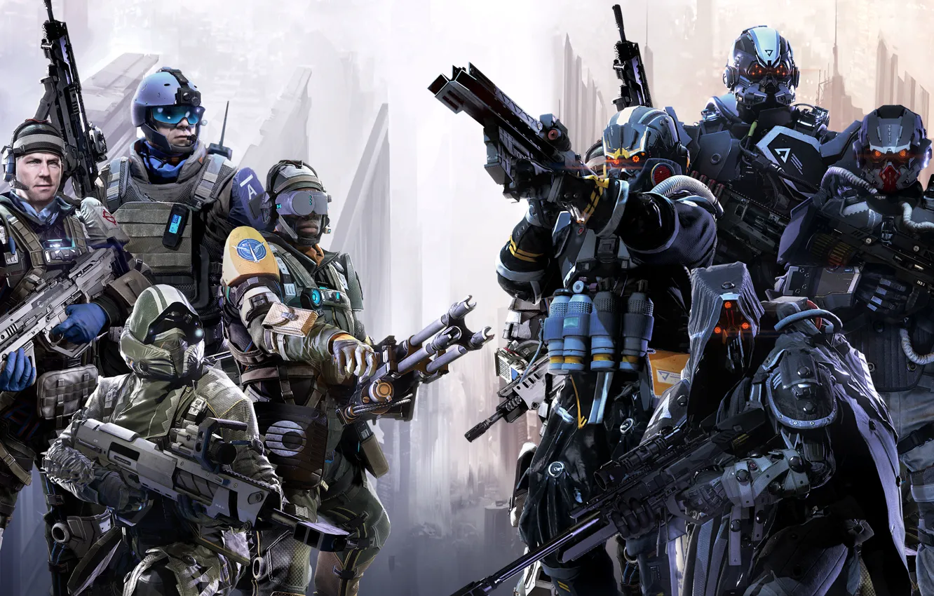 Фото обои оружие, солдаты, экипировка, multiplayer, мультиплеер, Sony Computer Entertainment, Guerrilla Games, Killzone: Shadow Fall