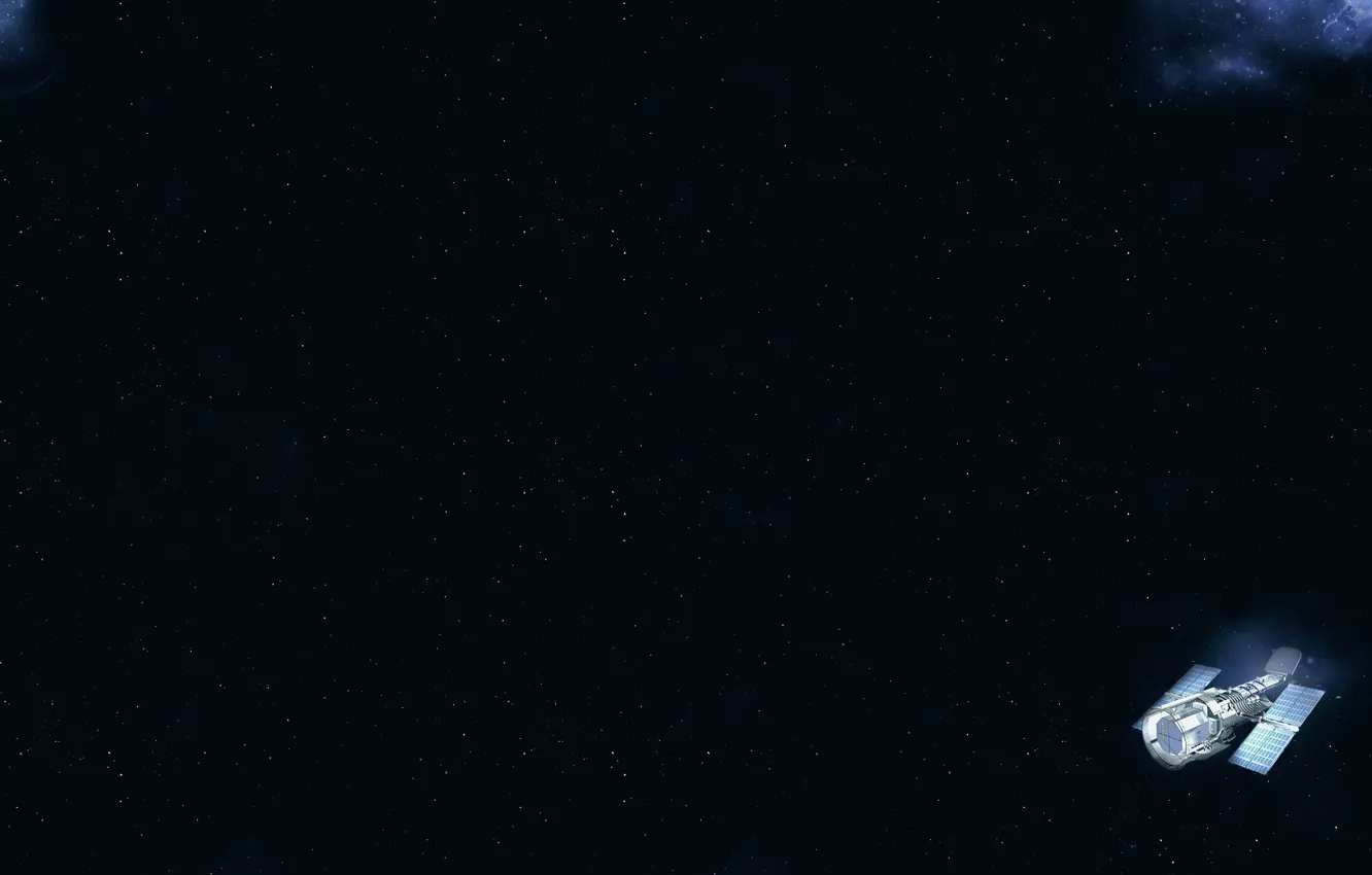 Фото обои Галактика, Звезды, Планета, Космос, Stars, Спутник, Planet, Galaxy