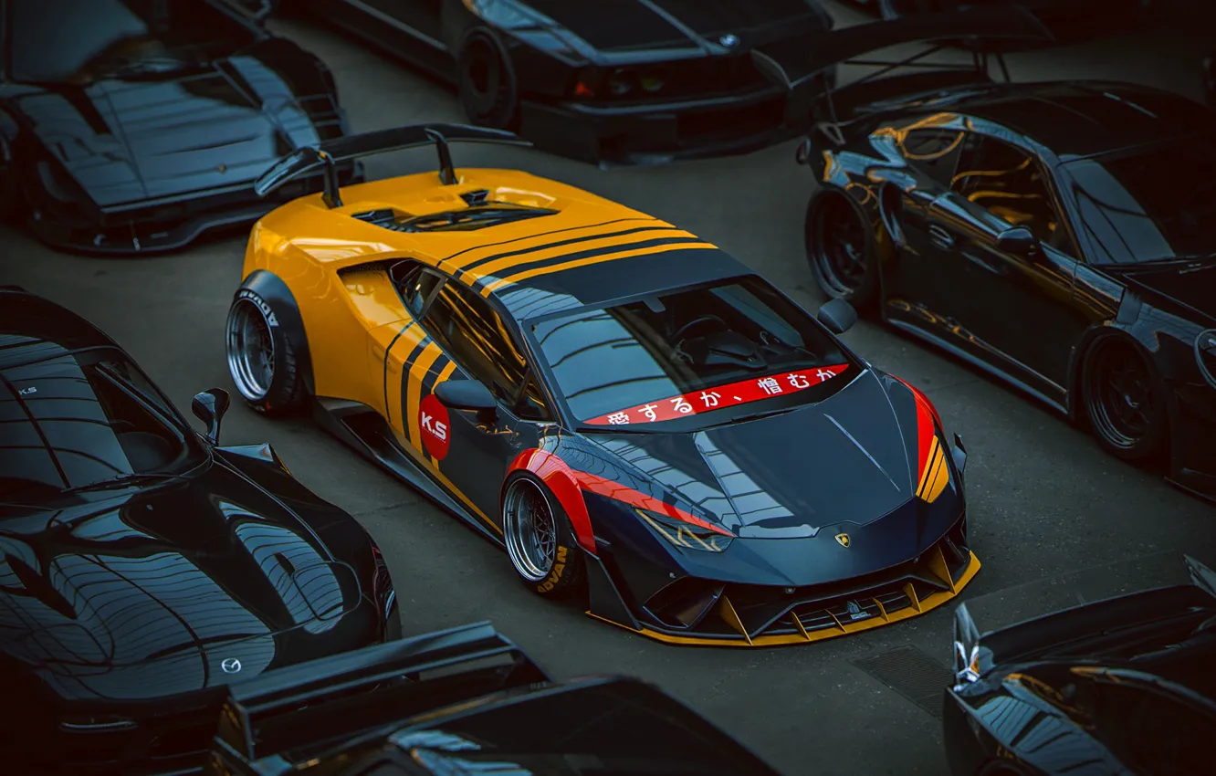 Фото обои Lamborghini, virtual tuning, Huracan, Khyzyl Saleem