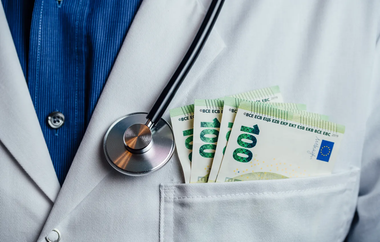 Фото обои деньги, врач, медицина, продажность