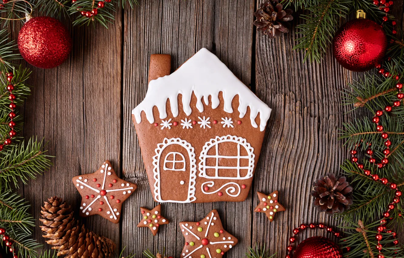 Фото обои Новый Год, печенье, Рождество, Christmas, выпечка, сладкое, Xmas, глазурь