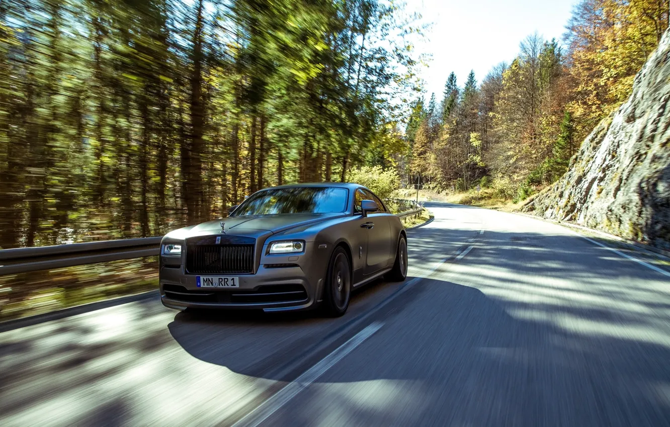 Фото обои тюнинг, Rolls Royce, в движении, роллс ройс, Wraith, Spofec