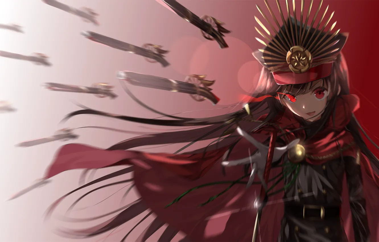 Фото обои взгляд, оружие, Fate / Grand Order, Судьба великая кампания
