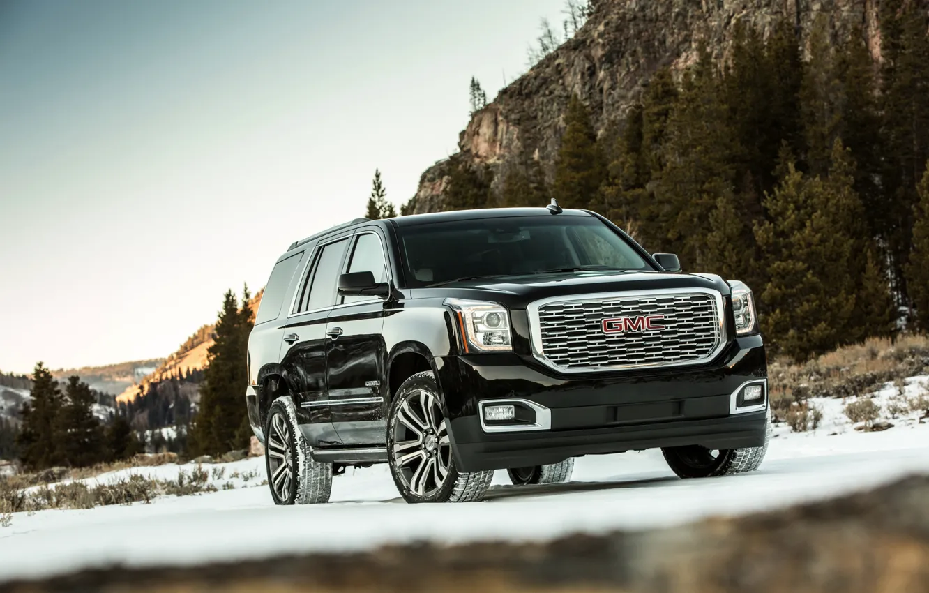 Фото обои чёрный, 2018, GMC, SUV, Denali, Yukon