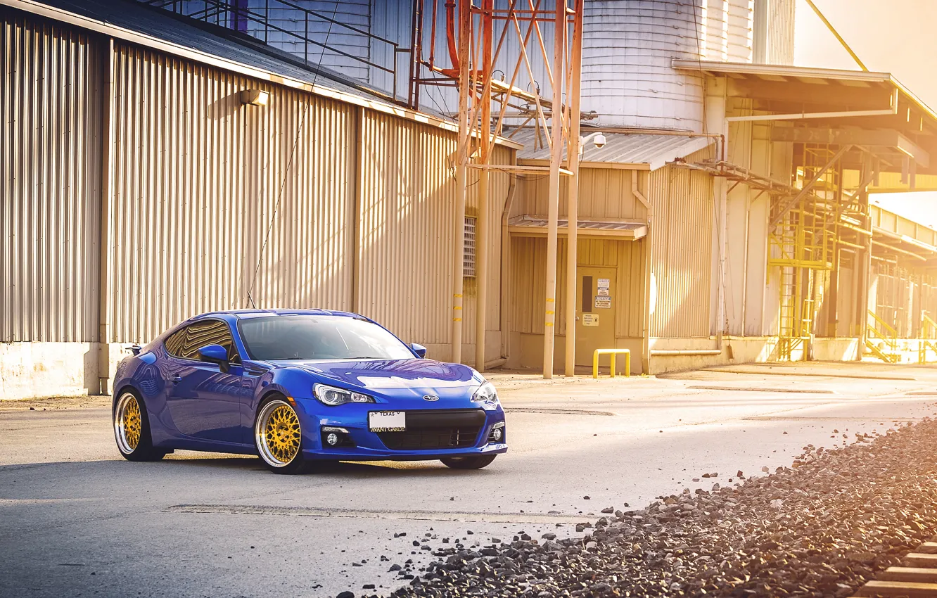 Фото обои Subaru, синяя, blue, субару, brz
