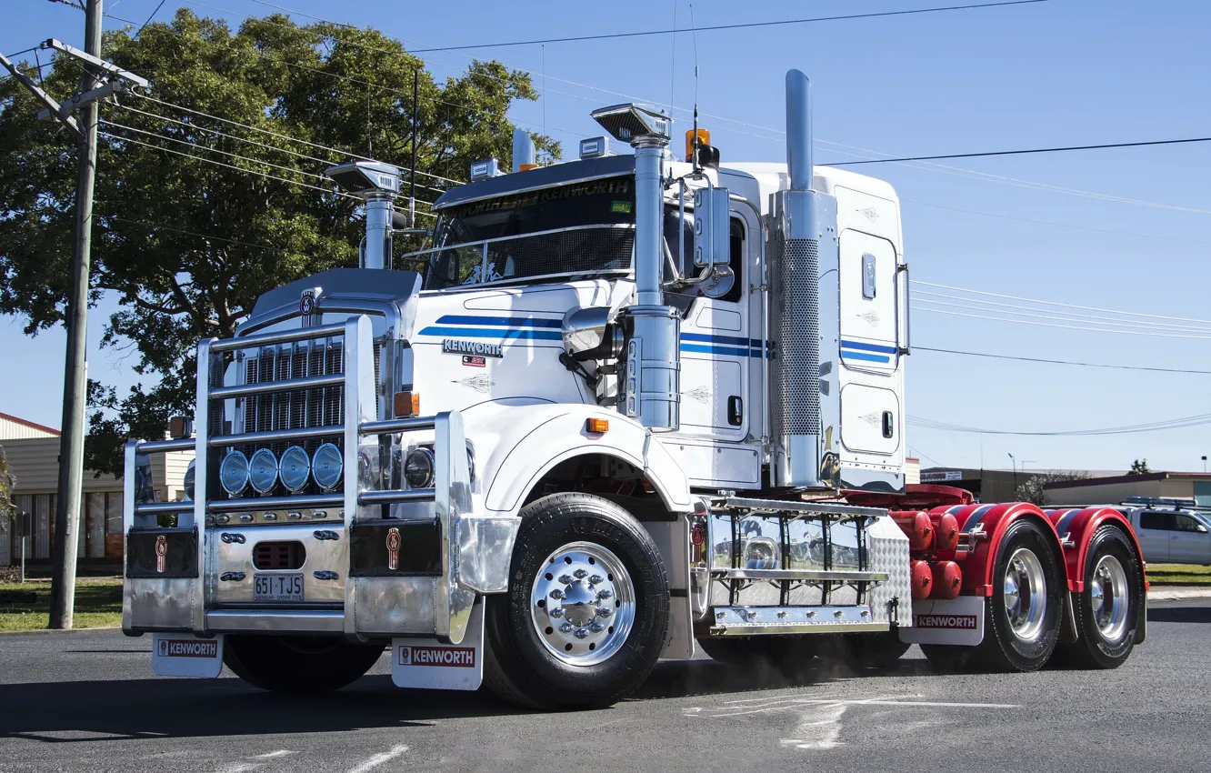 Фото обои White, Kenworth, T409, SAR