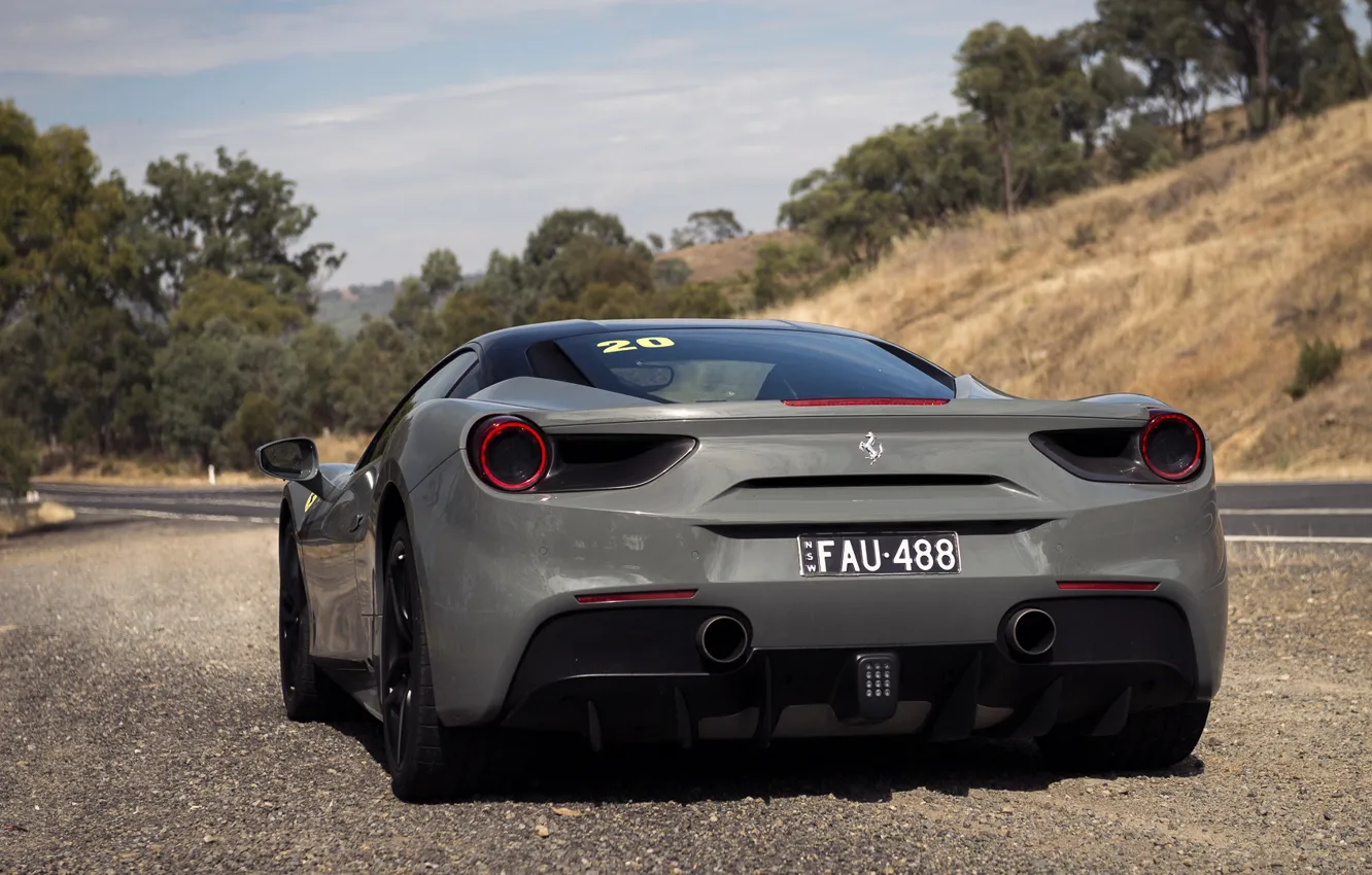 Фото обои ferrari, феррари, 488 GTB