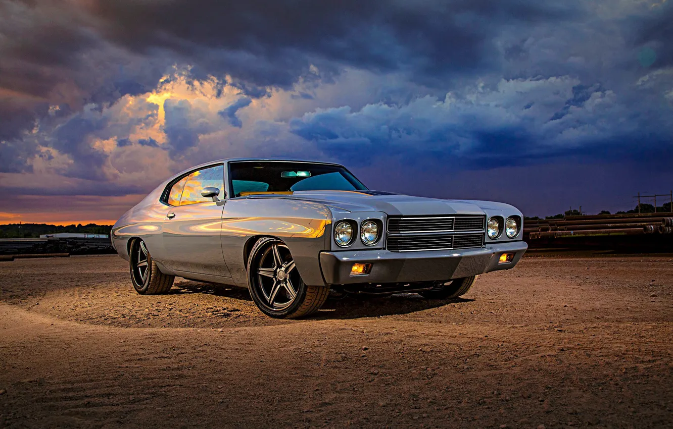 Фото обои Muscle, Front, Chevelle, Vehicle