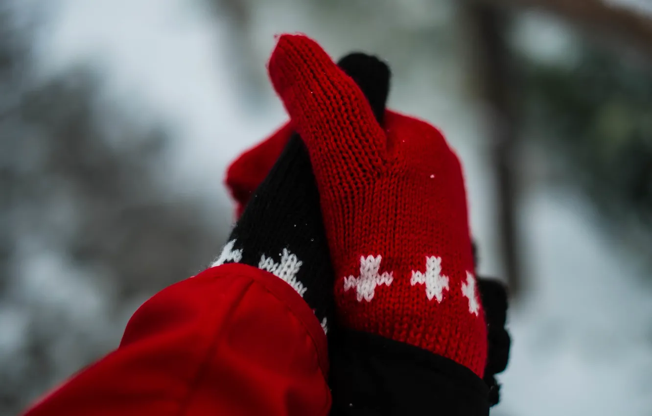 Фото обои узор, черная, перчатки, красная