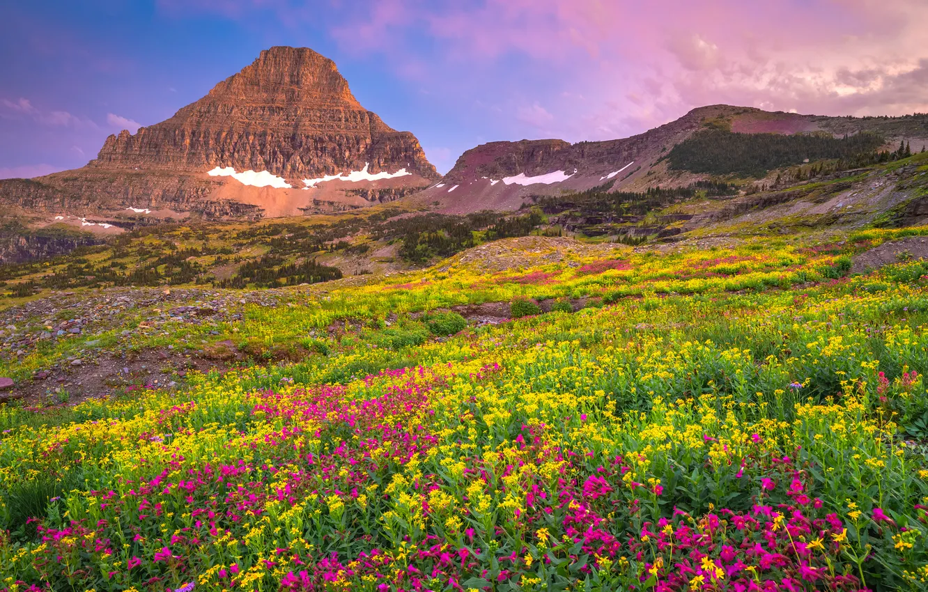 Фото обои Природа, Горы, США, Пейзаж, Glacier National Park