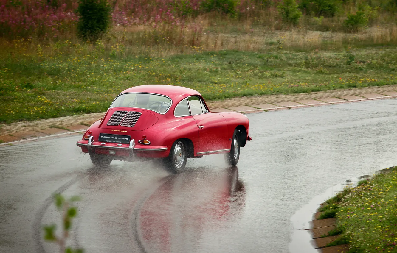 Фото обои Porsche, drive, 1962, 356, Porsche 356B 1600 Super 90 Coupe