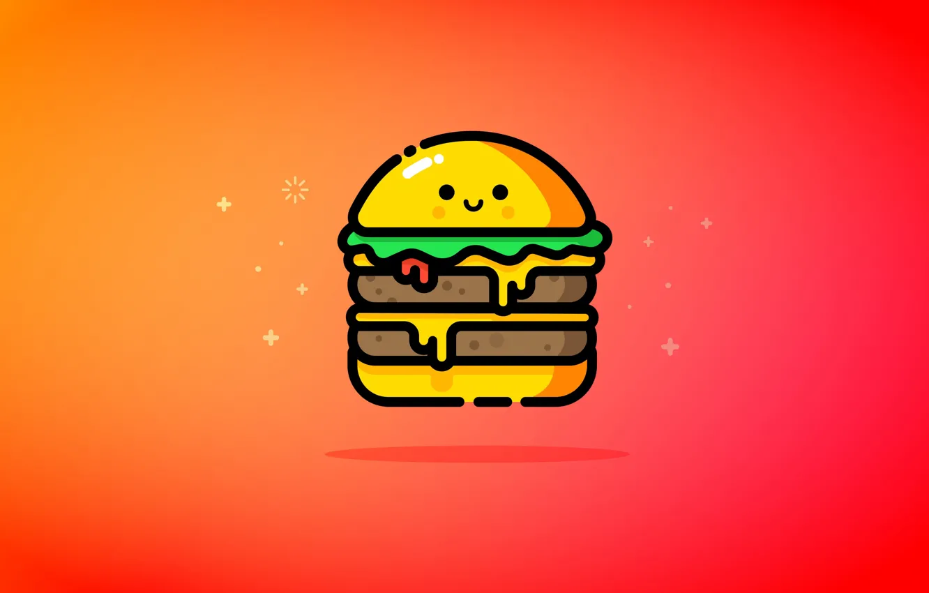 Фото обои еда, бутерброд, двойной чизбургер