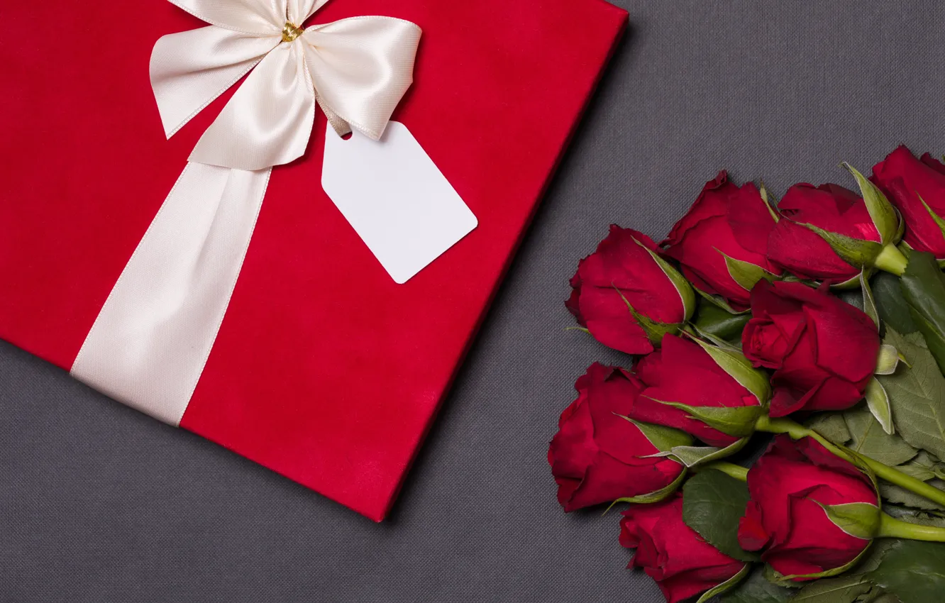 Фото обои любовь, подарок, розы, букет, красные, red, love, flowers