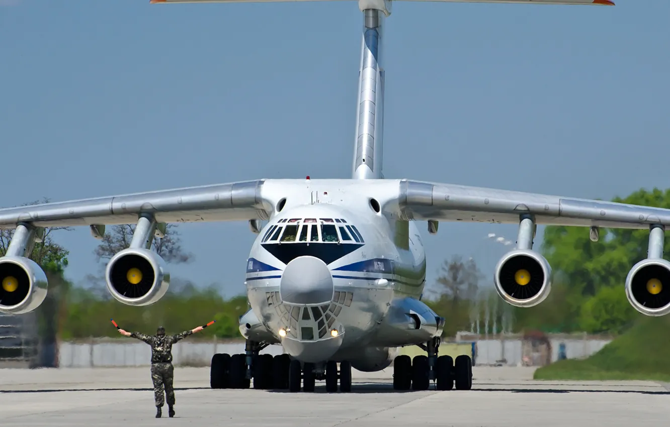 Фото обои самолет, Ил-76, Военно-Транспортный, Ильюшин, ВВС Украины