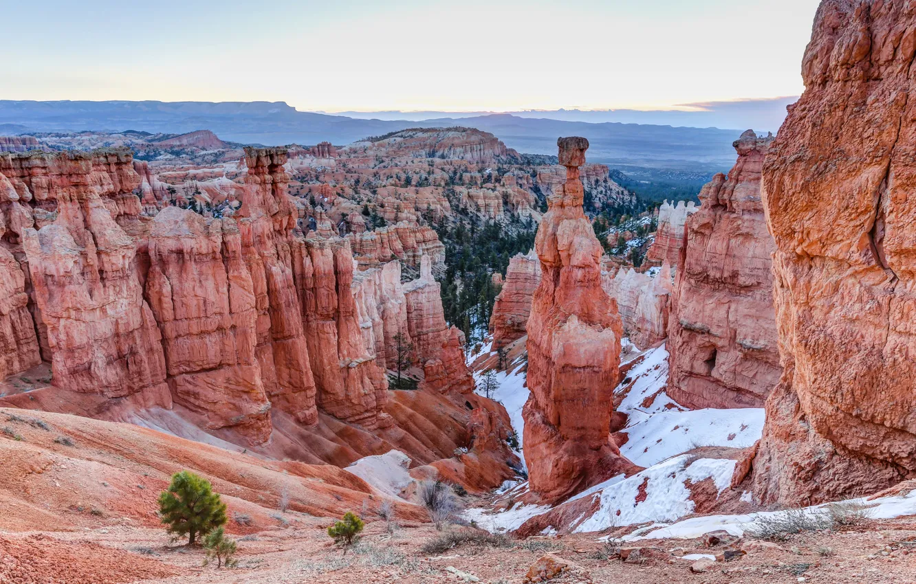 Фото обои Горы, Скалы, США, Пейзаж, Bryce Canyon National Park, Штат Юта