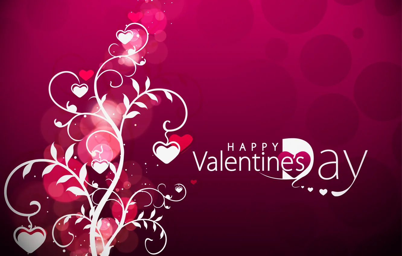 Фото обои вектор, сердечки, День святого Валентина, Valentine's Day