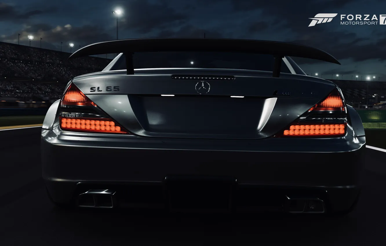 Фото обои HDR, Mercedes, Benz, Sky, AMG, Lights, Game, Black Series
