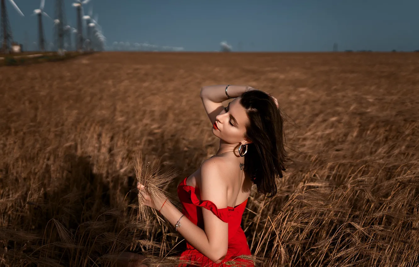 Фото обои девушка, природа, Lena